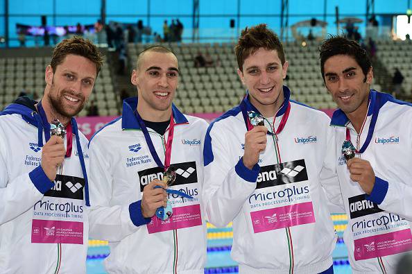 Luca Dotto, Jonathan Boffa, Luca Leonardi, Filippo Magnini (getty images)