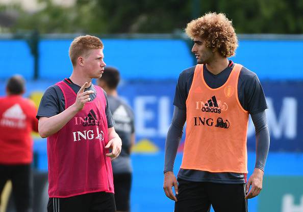 Kevin De Bruyne e Marouane Fellaini (getty images)