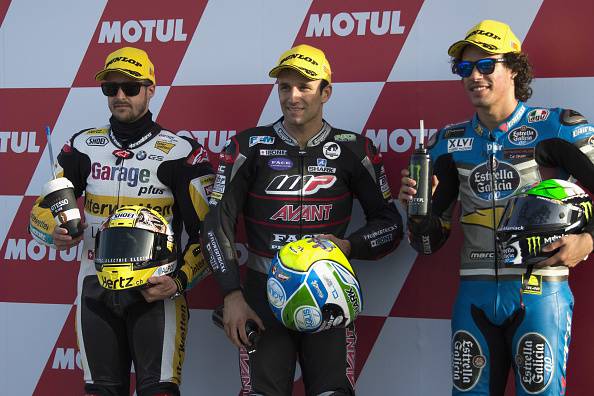 Il podio della Moto 2 a Valencia (getty images) SN.eu