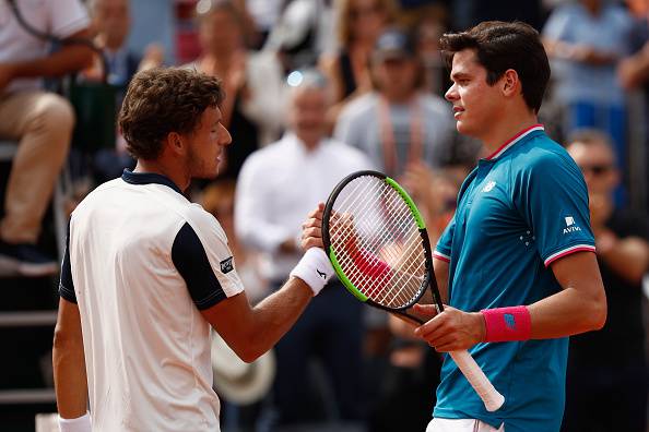 Raonic e Carreno-Busta roland garros 2017