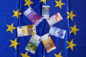 Picture taken 01 June 2001 of euro banknotes.  AFP