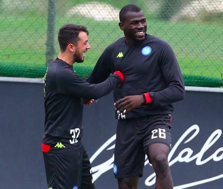 Younes e Koulibaly durante allenamento