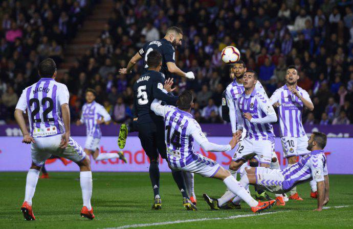 Di testa Benzema è una sentenza, anche a Valladolid