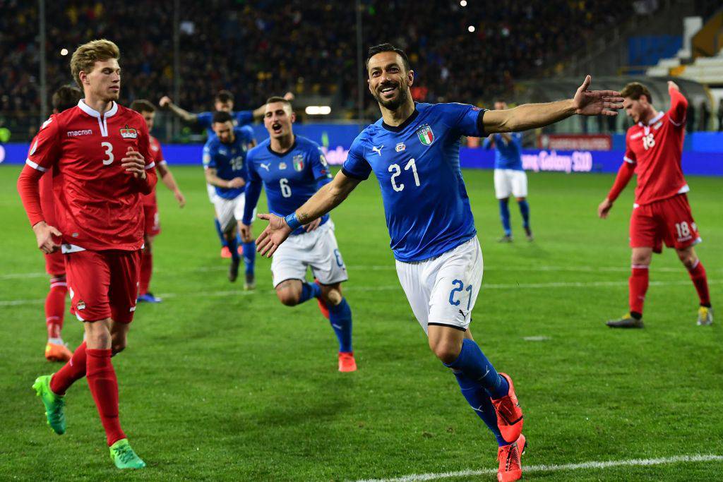 Quagliarella esulta nella splendida notte parmense