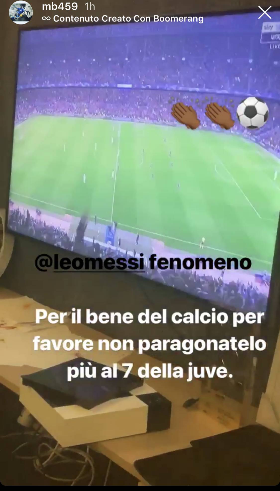 Balotelli esalta Messi