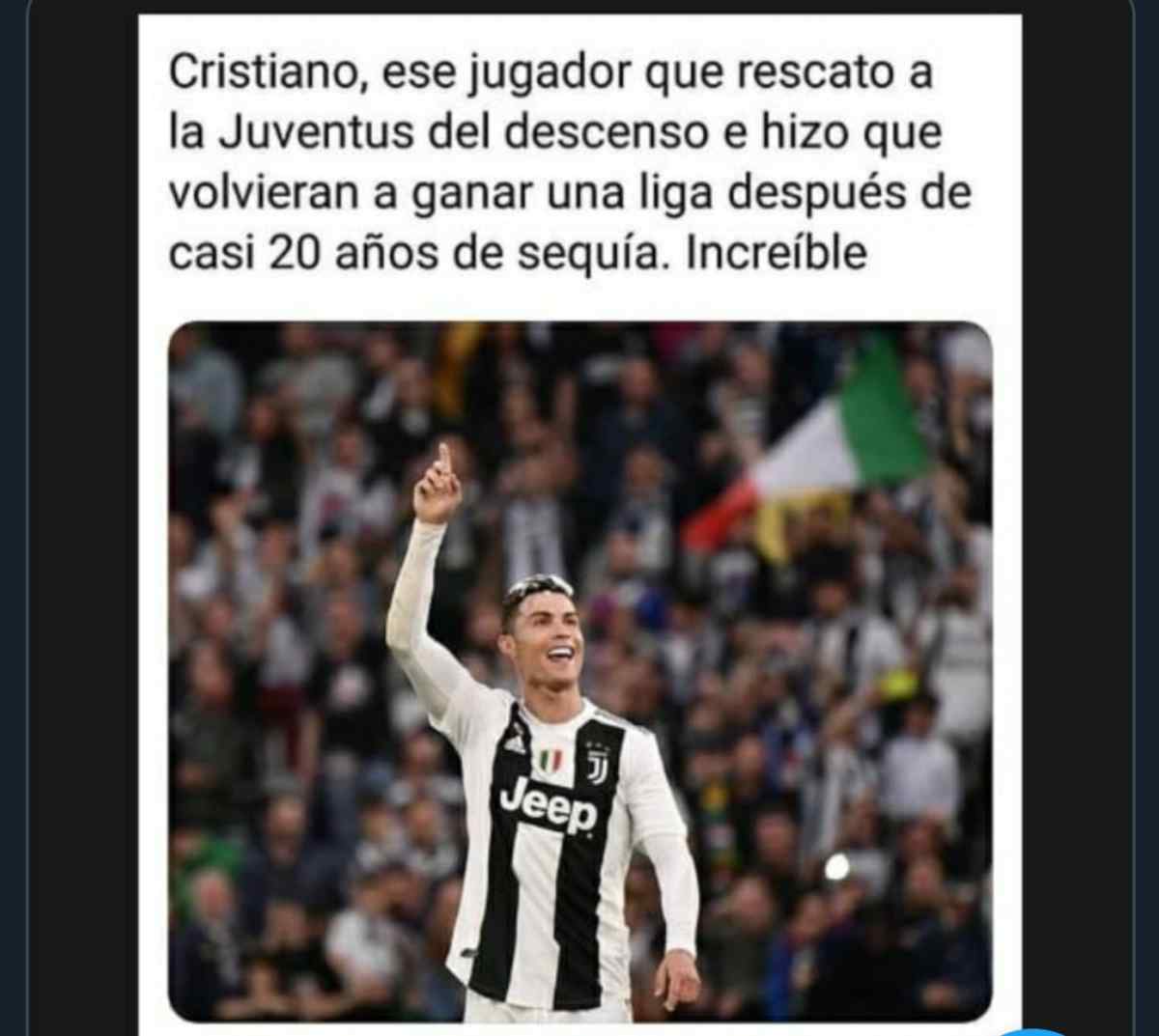 CR7 gaffe madre