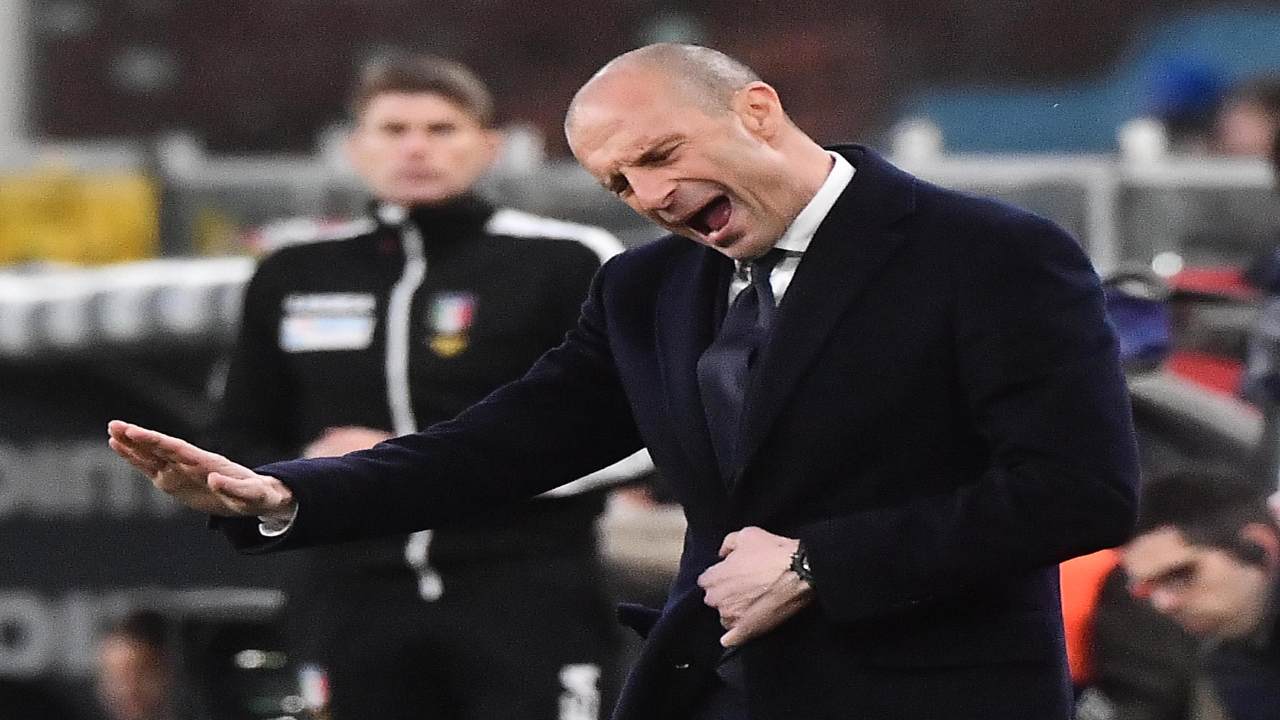 Max Allegri spogliatoio contro giocatori