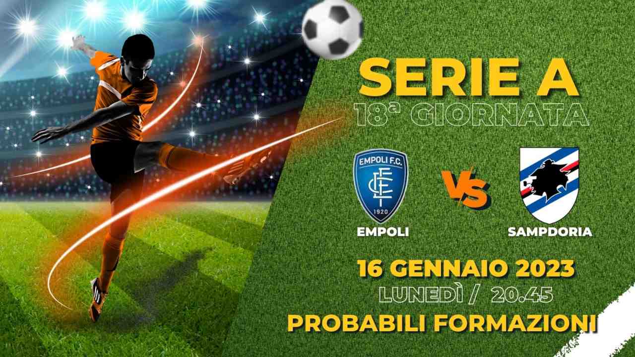 Empoli Sampdoria probabili formazioni