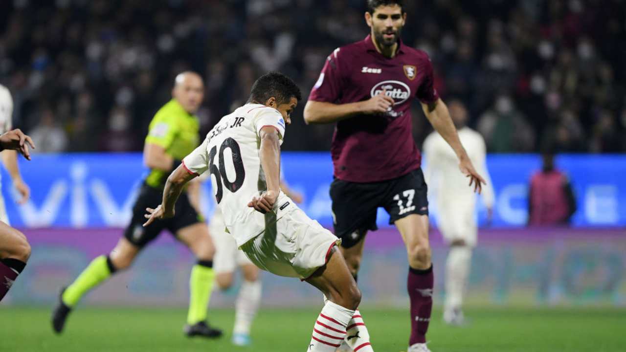 Salernitana-Milan paura in campo