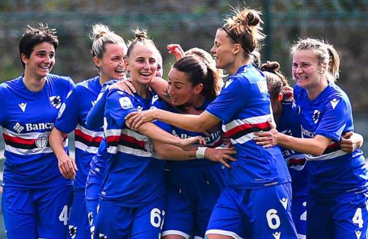 Sampdoria giocatrici contro stereotipi festa della donna