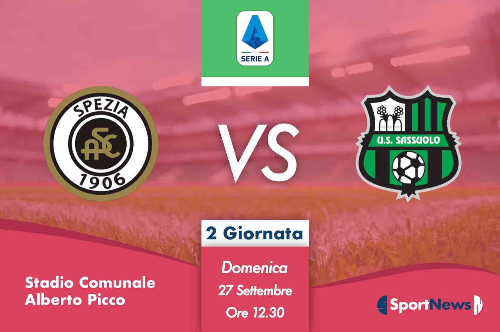 Spezia Sassuolo 2 giornata di serie A